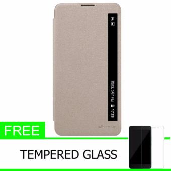 Gambar Nillkin Sparkle Leather Case   Flip Case Cover Original LG Stylus 2 (K520)   Emas + Gratis Tempered Glass