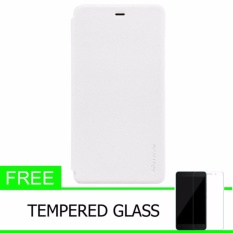 Nillkin Sparkle Leather Case / Flip Case Cover Original Xiaomi Hongmi Redmi Note 2 (Note2 MIUI 6) - Putih + Gratis Tempered Glass