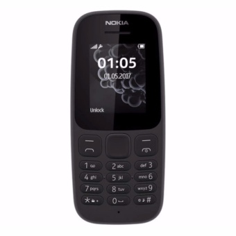 Nokia 105 Dual SIM 2017 - Garansi Resmi - Hitam  