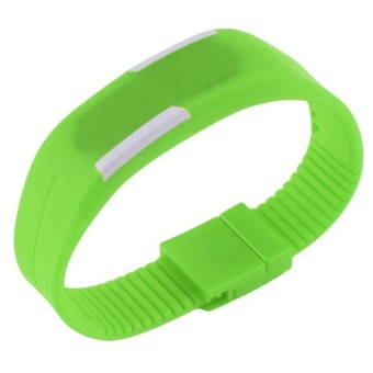 OH Pria Fashion Wanita Jam Digital LED Karet Gelang Olahraga Jam Tangan Hijau Maret 2019 - 3 OH Pria Fashion Wanita Jam Digital LED Karet Gelang Olahraga Jam Tangan Hijau - 3