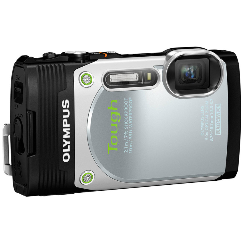 Olympus Stylus Tough TG-850 Digital Camera - 16MP - 5x Optical Zoom - Silver  