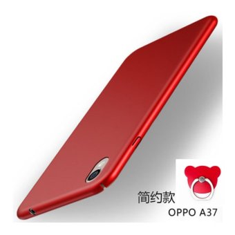 Gambar OPPO A37 Neo9 360 degrees Ultra thin PC Hard shell phonecase Red+Bear ring   intl