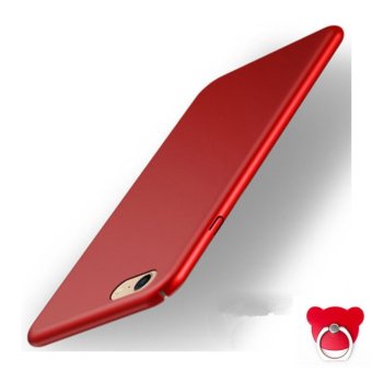 OPPO A39/A57 360 degrees Ultra-thin PC Hard shell phone case/Red+Bear ring - intl  