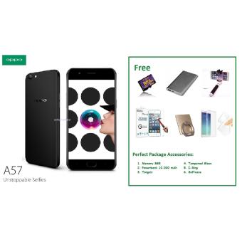 OPPO A57 [3/32GB] + Free Perfect Package Accessories (6 Item)  