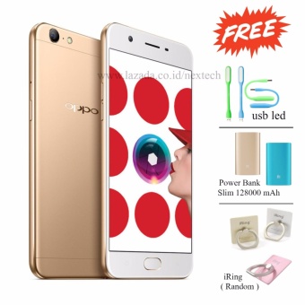 Oppo A57 - Unstoppable Selfie - Ram 3GB - Rom 32GB - Fingerprint - Crown Gold  