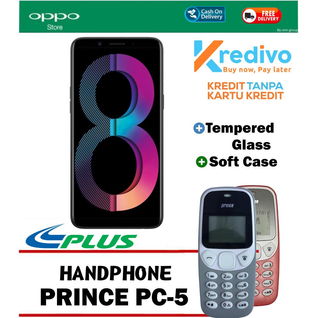 Oppo A83 3/32 GB - Black Plus Handphone Prince PC-5  Cash Dan Kredit Tanpa Kartu Kredit