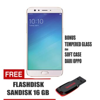 OPPO F3 Smartphone (64GB/ RAM 4GB) - Gold Free Flashdisk SanDisk 16 GB  