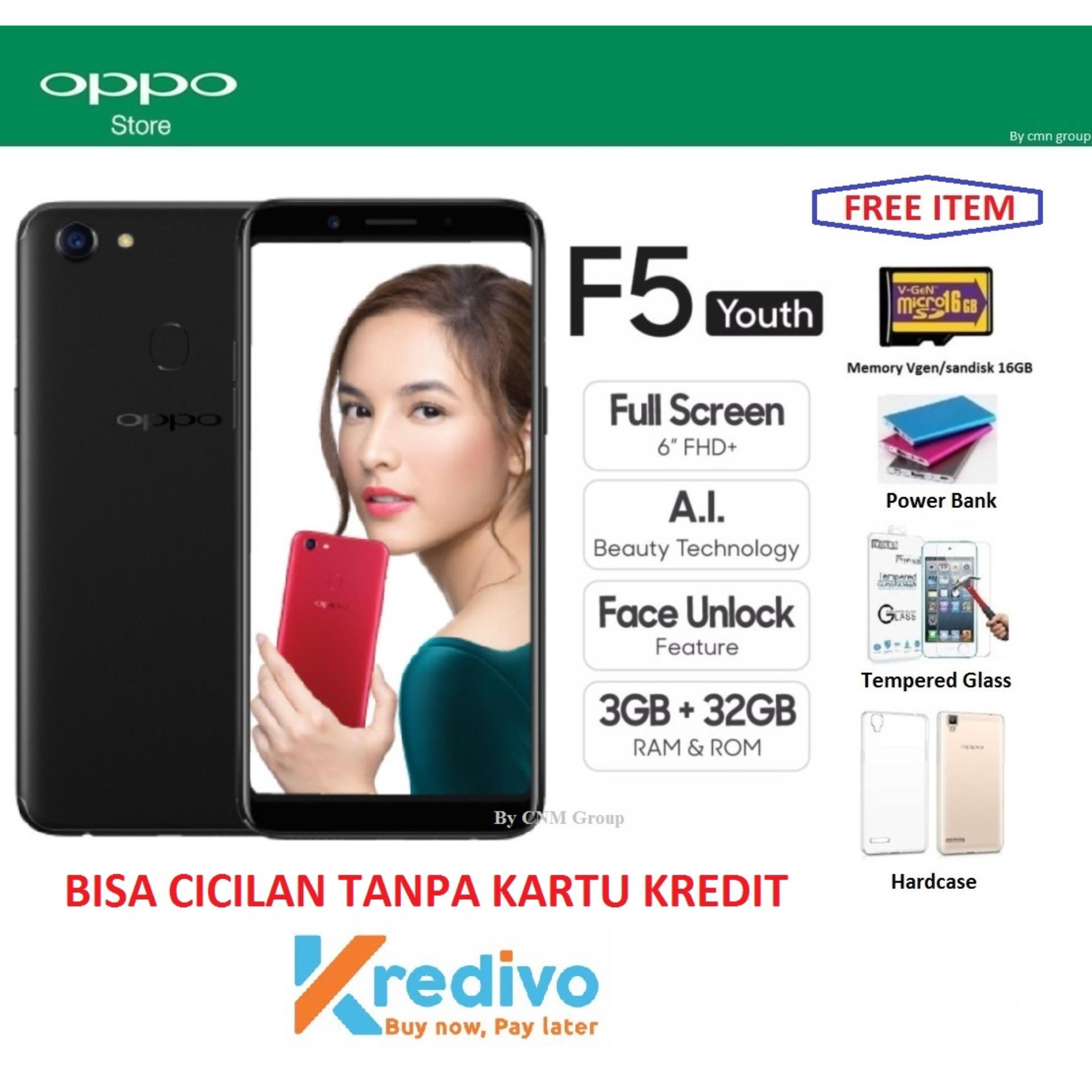 OPPO F5 YOUTH - BISA CICILAN TANPA KARTU KREDIT - FREE 4 ITEMS