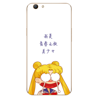 Gambar Oppoa59s a37m lucu animasi kartun teks foto telepon shell soft cover