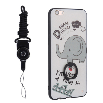 Gambar Oppor9s R9splus Kartun Cincin Holder Lanyard Soft Shell Handphone Shell