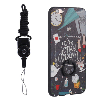 Gambar Oppor9s R9splus Kartun Cincin Holder Lanyard Soft Shell Handphone Shell