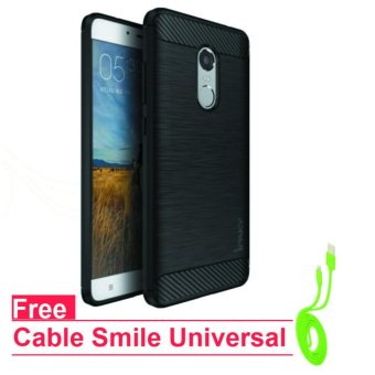 Gambar Original ipaky Back Case for xiaomi redmi Note 4 x   Black   FreeCable Data Smile