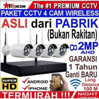 Gambar PAKET CCTV 4 IP CAMERA ~ 2 Megapixel AHD WIRELESS IP KAMERA SUPER HD ORI