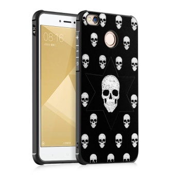 Gambar Patterned Four Corners Air cushioning Drop proof TPU Mobile Casing for Xiaomi Redmi 4X   Skulls   intl