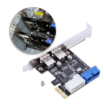 Gambar PCI E To USB3.0 Expansion Card With Front 20PIN Interface   intl