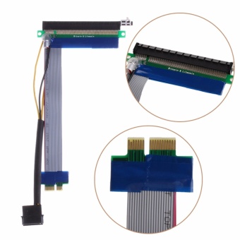 Gambar PCI Express PCI E 1x to 16x Powered Extender Riser Adapter CardCable Flexible   intl