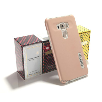 Peonia Dual - Layered Slim Armor Protective Case For ASUS Zenfone 3 ZE552KL 5.5 Inch ( Rose Gold ) + Rounded Tempered Glass Mei 2018 - 2 Peonia Dual - Layered Slim Armor Protective Case for ASUS Zenfone 3 ZE552KL 5.5 Inch ( Rose Gold ) + Rounded Tempered Glass - 2