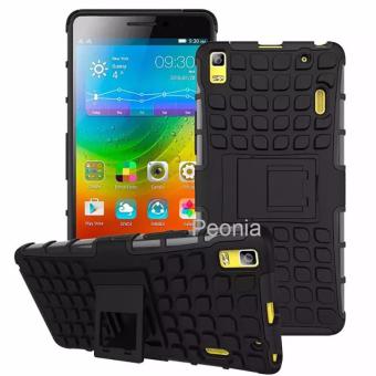 Peonia Kickstand Robotic Case For Lenovo A7000 / A7000 Special Edition - Hitam + Tempered Glass Pebruari 2019 - 2 Peonia Kickstand Robotic Case for Lenovo a7000 / a7000 Special Edition - Hitam + Tempered Glass - 2
