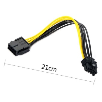 Gambar PG 8pin to( 6+2Pin)8 Pin PCI Express PCIe Power Extension CableMale to Female   intl