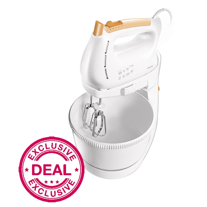Philips HR1538-83 Mixer Berdiri - Putih-Oranye.