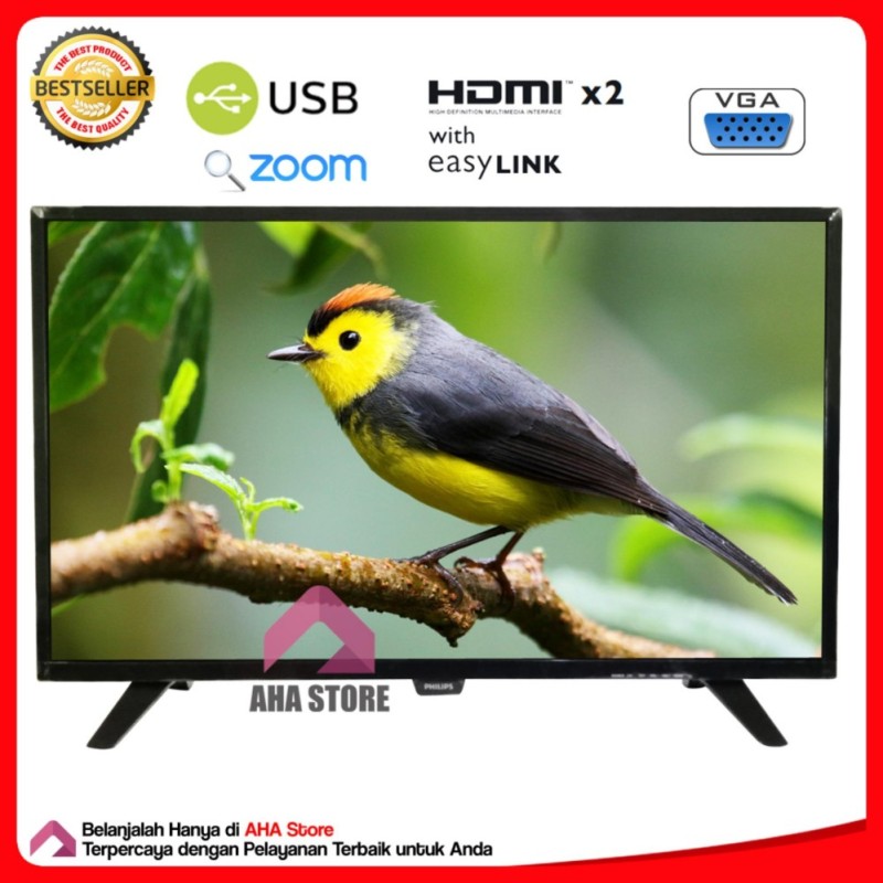 Philips LED TV 32PHA3052S/70 - 32 Inch Slim - Hitam