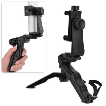 Gambar Phone Holder Tripod Handheld Stabilizer Hand Grip Mount forSmartphone   intl
