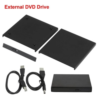 Gambar Portable USB 2.0 DVD CD DVD Rom SATA External Case Slim for LaptopNotebook   intl