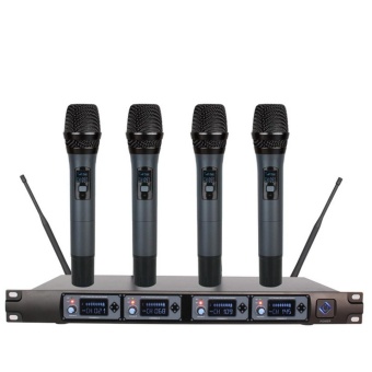 Harga Pro LCD U F4000 Professional 4 Channel UHF 4 Wireless Handheld
Microphone System intl Online Terbaik
