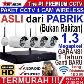 Gambar PROMO...TERBARU PAKET CCTV 4 IP CAMERA WIRELESS 1.3 MEGAPIXEL IP KAMERA SUPER HD TERMURAH