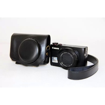 Gambar Protective PU Leather Camera Case Bag Cover with ShoulderStrapforCanon G7X (Camera Not Included) Black   intl