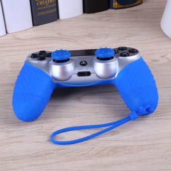 Gambar Protective Silicone Cover Case Skin+2 JoyStick Caps For PS4 Controller   intl