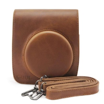Gambar PU Leather Brown Camera Case Bag Holder For Fuji FUJIFILM InstaxMini90   intl