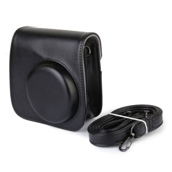 Gambar PU Leather Camera Bag Shoulder Strap for Fuji Fujifilm Instax Mini8 (Black)   intl