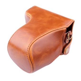 Gambar PU Leather Camera Case Bag Cover with Shoulder StrapforCanonEOS M EOS M2 Brown (Camera Not Included)   intl