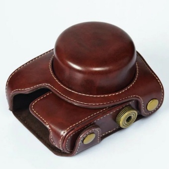 Gambar PU Leather Camera Video Bag Case Cover + Shoulder StrapforPanasonic GF7 GF8 colorCoffee   intl