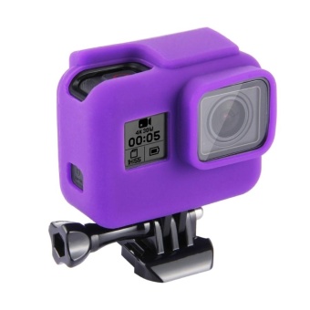 Gambar PULUZ For GoPro HERO5 Housing Cover Silicone Protective Case WithLens Cover(Purple)   intl