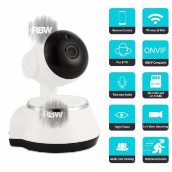 Rainbow Cctv IP Camera Smart Net CT V380 Q6 Wifi HD720 1Mega pixelP2P CCTV Camera Cctv - Putih