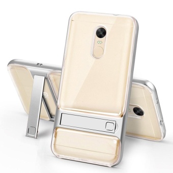 Gambar Redmi Note 4X ,MOONCASE Transparent Dual Layer Hybrid Anti ScratchTPU +PC Bumper Frame Kickstand Protective Case Cover for XiaomiRedmi Note 4X Silver intl