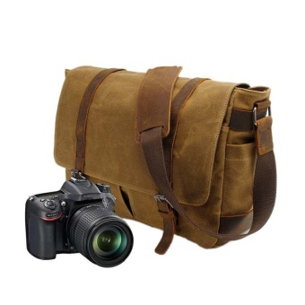 Gambar Rucksack Shoulder Canvas Bag Men DSLR SLR Camera Laptop BackpackSling Bag   intl