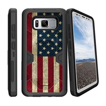 Gambar Rugged Samsung Galaxy S8 Active SM G892A Case Cover [ NOT FOR REGS8] Phone Case for SM G892A, MINITURTLE Clip Armor Hybrid Belt Clip+ Built In Kickstand   American Flag   intl