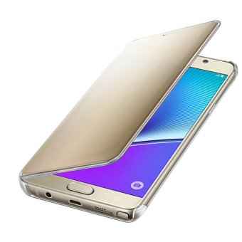 S-View Flip Cover Clear View Cover Case for Samsung Galaxy Note 5(Gold) - intl