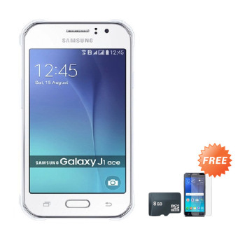 Samsung Galaxy J1 Ace 2016 J111 4G - 8 GB - White + Free Anti Gores + MicroSD 8GB  