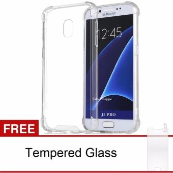 Gambar Samsung Galaxy J5 Pro Case Anti Crack TPU Softcase (Clear) FREETempered Glass