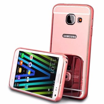 Gambar Samsung Galaxy J7 Prime Bumper Case Backcase Hardcase Casing SlideCase alumunium Metal Casing Hp Rose Gold