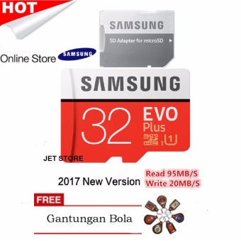 Samsung Memory Card microSDHC Evo Plus 32GB 95MBs Merah