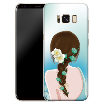 Gambar Samsung s8 s8 s8 kartun silikon transparan penutup ponsel cangkang pelindung shell ponsel