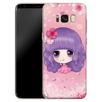 Gambar Samsung s8 s8 s8 kartun silikon transparan penutup ponsel cangkang pelindung shell ponsel