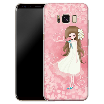 Gambar Samsung s8 s8 s8 kartun silikon transparan penutup ponsel cangkang pelindung shell ponsel
