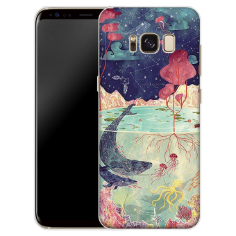 Gambar Samsung s8 s8 s8 kartun silikon transparan penutup ponsel cangkang pelindung shell ponsel
