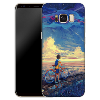 Gambar Samsung s8 s8 s8 kartun silikon transparan penutup ponsel cangkang pelindung shell ponsel